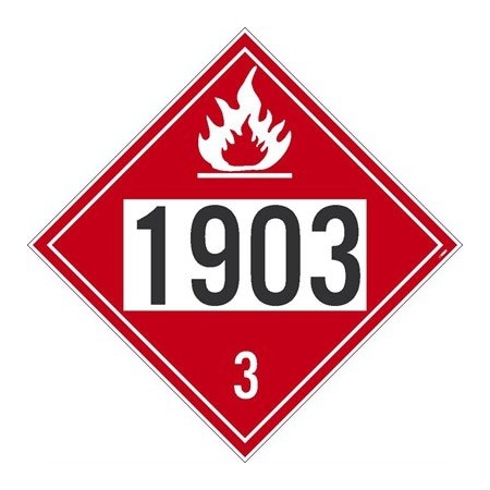 Nmc Oxidizer 5.1 Dot Placard Sign, Pk100, Width: 10-3/4" DL177BUV100